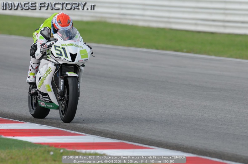 2010-06-26 Misano 0631 Rio - Supersport - Free Practice - Michele Pirro - Honda CBR600R.jpg